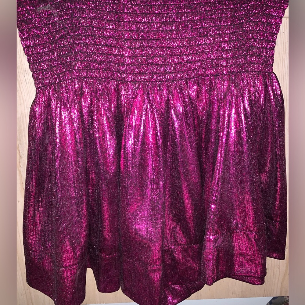 Queen of Sparkles Fuscia Swing Shorts